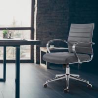 Bürostuhl Oakland Kunstleder grau 