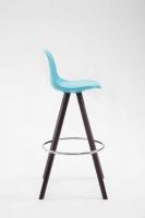Barhocker Franklin Kunstleder Rund Cappuccino (eiche) blau 