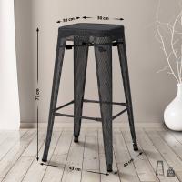 4er Set Barhocker Fletcher schwarz 4er Set Barhocker Fletcher schwarz