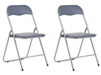 2er Set Klappstuhl Felix grau/silber