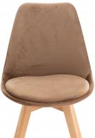 4er Set Stuhl Linares Samt braun 4er Set Stuhl Linares Samt braun