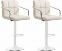 2er Set Barhocker Lucy V2 weiß creme 2er Set Barhocker Lucy V2 weiß creme