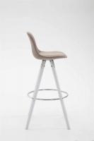 Barhocker Franklin Stoff Rund Weiß (eiche) taupe Barhocker Franklin Stoff Rund Weiß (eiche) taupe