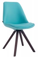 Besucherstuhl Calais square walnuss (eiche) blau Besucherstuhl Calais square walnuss (eiche) blau
