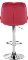 Barhocker Laurel Samt chrom rot 