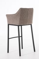 Barhocker Damaso B Stoff mit 4-Fuß Gestell terrabraun 