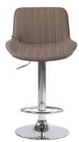 2er Set Barhocker Lentini Stoff chrom taupe 2er Set Barhocker Lentini Stoff chrom taupe