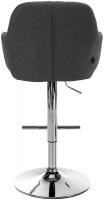 Barhocker Natoma Stoff chrom dunkelgrau Barhocker Natoma Stoff chrom dunkelgrau
