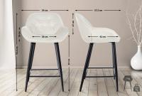 2er Set Barhocker Gibson Samt creme 2er Set Barhocker Gibson Samt creme