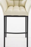 Barhocker Damaso B mit 4-Fuß Gestell creme 