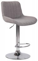 2er Set Barhocker Lentini Stoff chrom grau 2er Set Barhocker Lentini Stoff chrom grau
