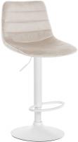 Barhocker Lex Samt Weiß creme