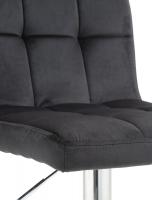 2er Set Barhocker Peru Samt chrom schwarz 2er Set Barhocker Peru Samt chrom schwarz