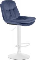 Barhocker Laurel Samt weiß blau 