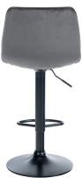 2er Set Barhocker Lex Samt Schwarz dunkelgrau 2er Set Barhocker Lex Samt Schwarz dunkelgrau
