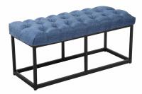 Sitzbank Amun Stoff Schwarz 100 cm blau Sitzbank Amun Stoff Schwarz 100 cm blau