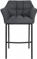 Barhocker Damaso B Filz mit 4-Fuß Gestell grau 