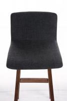 Barhocker Taunus Stoff Walnuss dunkelgrau 