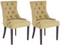 2er Set Esszimmerstuhl Aberdeen Stoff antik grün 2er Set Esszimmerstuhl Aberdeen Stoff antik grün