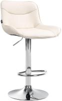 Barhocker Vonore Kunstleder chrom creme Barhocker Vonore Kunstleder chrom creme