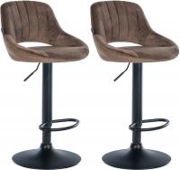 2er Set Barhocker Milet Samt B braun 2er Set Barhocker Milet Samt B braun