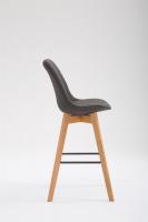 Barhocker Metz Stoff Natura dunkelgrau 