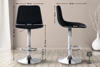2er Set Barhocker Divo Stoff Chrom schwarz 2er Set Barhocker Divo Stoff Chrom schwarz