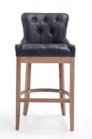 Barhocker Lakewood Echtleder, Antik-hell schwarz Barhocker Lakewood Echtleder, Antik-hell schwarz