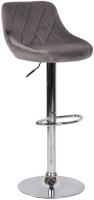 Barhocker Lazio Samt chrom grau Barhocker Lazio Samt chrom grau