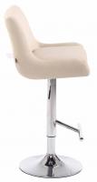 2er Set Barhocker Club Kunstleder chrom creme 2er Set Barhocker Club Kunstleder chrom creme