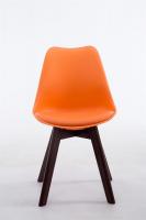 Besucherstuhl Borneo V2 Walnuss Kunstleder orange Besucherstuhl Borneo V2 Walnuss Kunstleder orange