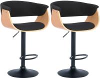 2er Set Barhocker Vestal Stoff natura/schwarz 2er Set Barhocker Vestal Stoff natura/schwarz