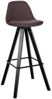 Barhocker Corbin Stoff Square schwarz braun Barhocker Corbin Stoff Square schwarz braun