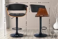 2er Set Barhocker Vestal Kunstleder walnuss/schwarz 2er Set Barhocker Vestal Kunstleder walnuss/schwarz