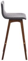 2er Set Barhocker Taunus Stoff Walnuss hellgrau 2er Set Barhocker Taunus Stoff Walnuss hellgrau