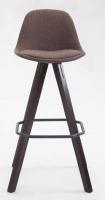 2er Set Barhocker Franklin Stoff Square cappuccino (eiche) braun 