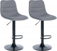 2er Set Barhocker Lex Stoff B grau 2er Set Barhocker Lex Stoff B grau