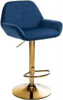 Barhocker Braga Gold Samt blau Barhocker Braga Gold Samt blau