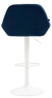 2er Set Barhocker Braga Samt weiß blau 2er Set Barhocker Braga Samt weiß blau