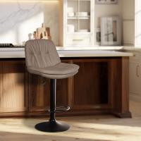 Barhocker Laurel Stoff schwarz taupe Barhocker Laurel Stoff schwarz taupe