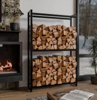 Kaminholzständer Morson 25x100x150 schwarz Kaminholzständer Morson 25x100x150 schwarz