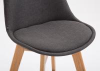 2er Set Barhocker Metz Stoff natura dunkelgrau 