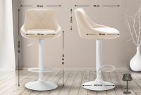 Barhocker Lazio Kunstleder weiß creme Barhocker Lazio Kunstleder weiß creme