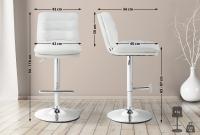 Barhocker Damar Kunstleder chrom weiß Barhocker Damar Kunstleder chrom weiß