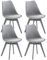 4er Set Stuhl Linares Kunststoff grau/grau 4er Set Stuhl Linares Kunststoff grau/grau