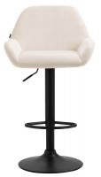 2er Set Barhocker Braga Samt schwarz creme 2er Set Barhocker Braga Samt schwarz creme