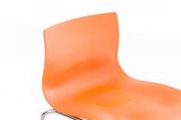 Barhocker Hoover Chrom 4-Fuß Gestell orange Barhocker Hoover Chrom 4-Fuß Gestell orange
