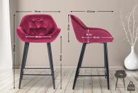 Barhocker Gibson 76 Samt lila 