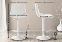 2er Set Barhocker Divo Kunstleder weiß weiß 2er Set Barhocker Divo Kunstleder weiß weiß