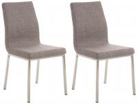 2er Set Esszimmerstühle Colmar Stoff grau